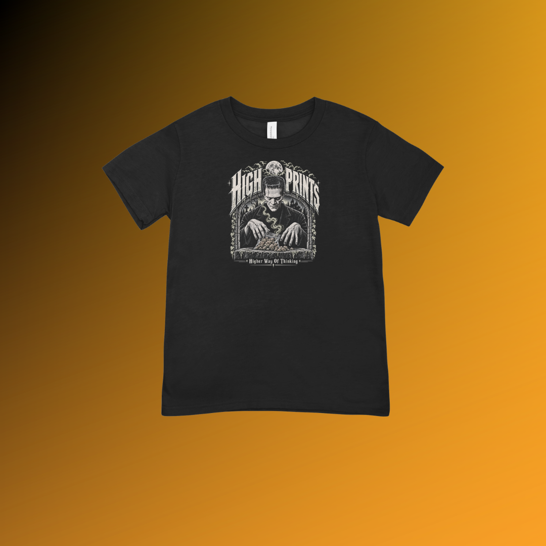 High Prints Midnight Harvest T-Shirt in black, front view