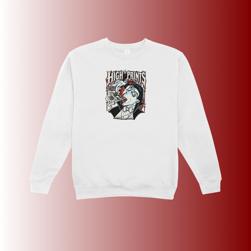 High Prints Bloodshot Sweatshirt in white, front view
